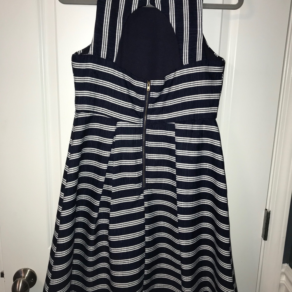 NWT Navy Striped Flare dress - Picture 4 of 7